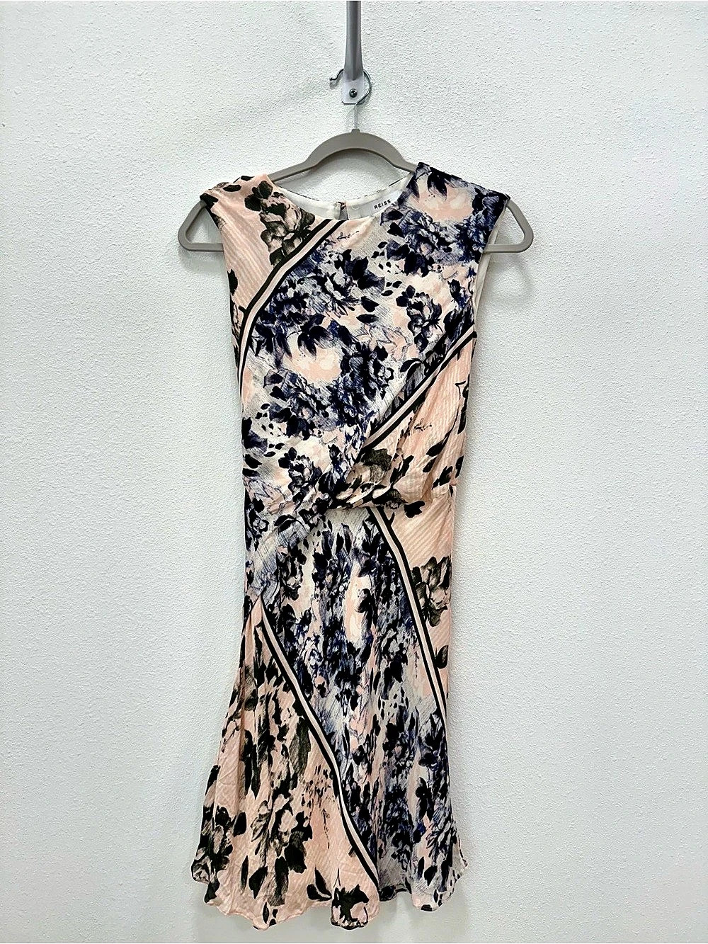 Reiss Floral Silk Midi Dress Size 2
